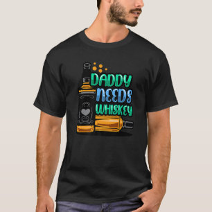Camiseta O pai Precisa De Uísque Me Torna Homens Frisos Mul