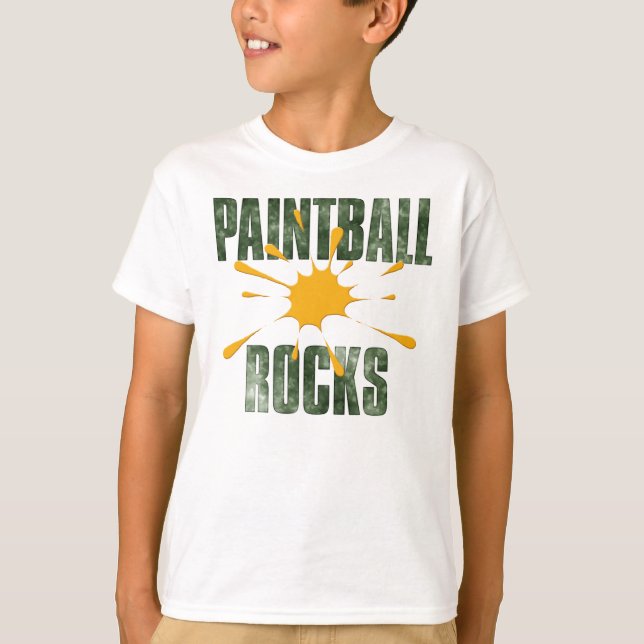 Camiseta O Paintball balança (o verde) (Frente)