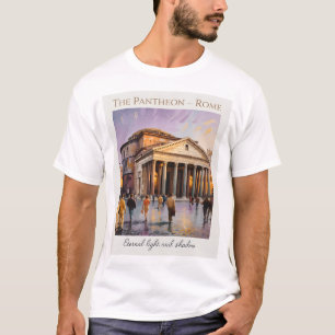 Camiseta O Panteão Roma Itália Aquarela Viagem Vintage