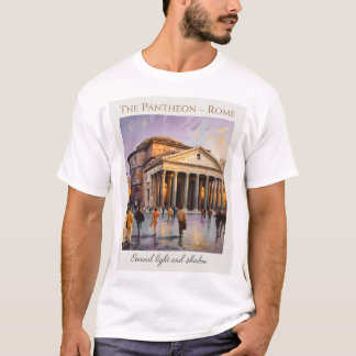 Camiseta O Panteão Roma Itália Aquarela Viagem Vintage