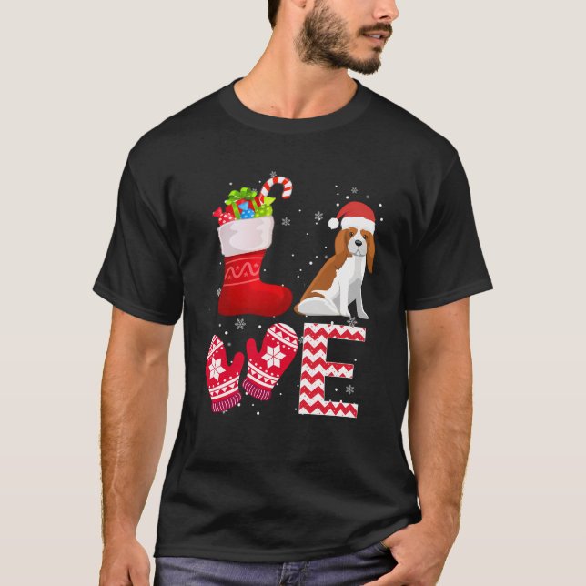 Camiseta O Pão de Natal dá o cavaleiro Rei Charles Spanie (Frente)