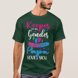 Camiseta O Papá Rosa Ou Azul Te Ama Mantendo O Gênero Revel