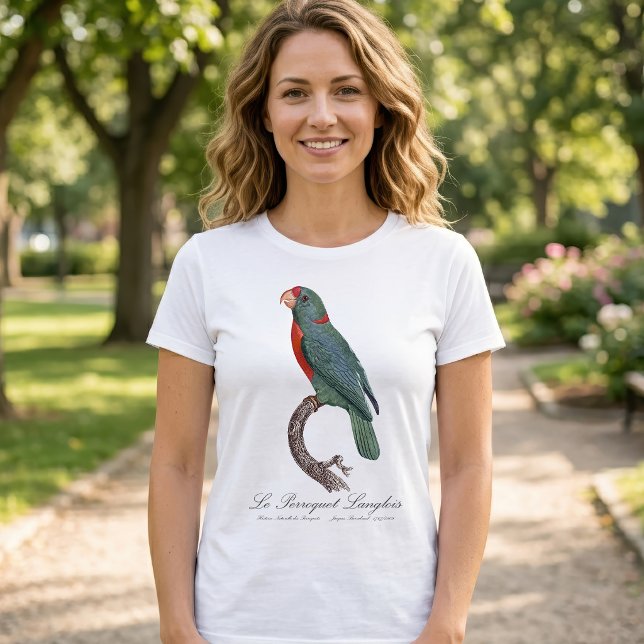 Camiseta O Papagaio Langlois de Jacques Barraband (Le Perroquet Langlois by Jacques Barraband. Women Basic White T-Shirt)