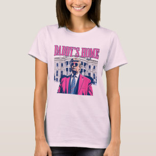 Camiseta O Papai Está em Casa Trump Rosa 2024 Devolva a Amé