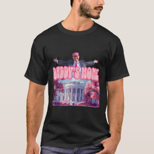 Camiseta O Papai Está em Casa Trump Rosa Trump Venceu 2024