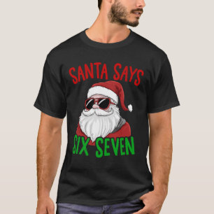 Camiseta O Papai Noel Diz Seis Sete 67 Piada de Natal Diver