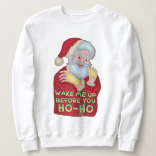 Camiseta O papai noel feio engraçado da camisola do Nata