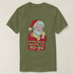 Camiseta O papai noel feio engraçado do humor do Natal