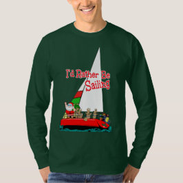 Camiseta O papai noel preferencialmente estaria navegando