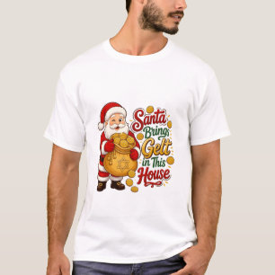 Camiseta O Papai Noel traz Gelt nesta Casa Christmukkah Jud