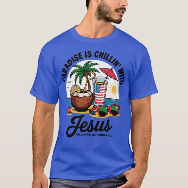Camiseta O Paraíso Está A Chorar Com Jesus (Frente)