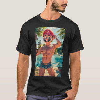 Camiseta O Paraíso Pin-Up de Mario: Divertimento ao Lado do