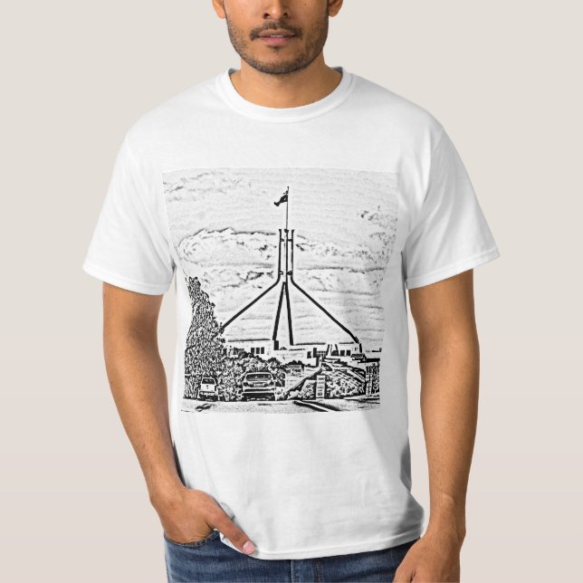 Camiseta O parlamento australiano - Canberra (Frente)