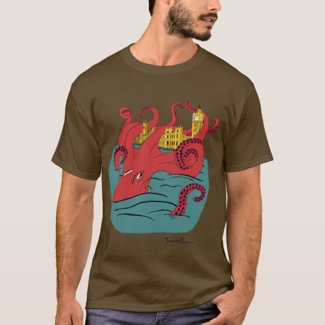Camiseta O parlamento dos polvo (Frente)
