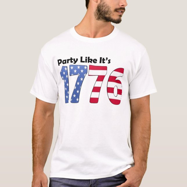 Camiseta O partido como ele é a bandeira 1776 (Frente)