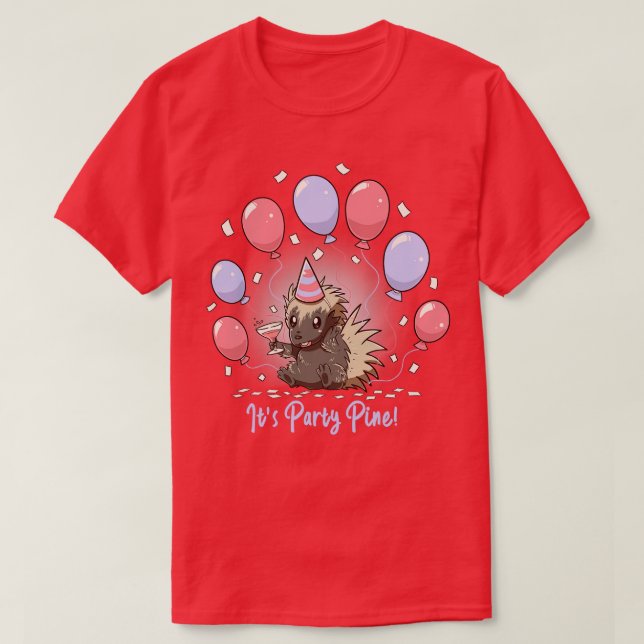 Camiseta O Partido Pine Porcupine (Frente do Design)