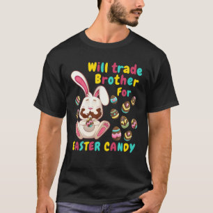 Camiseta O Páscoa Coelhinho Vai Trocar Irmão Pela Páscoa
