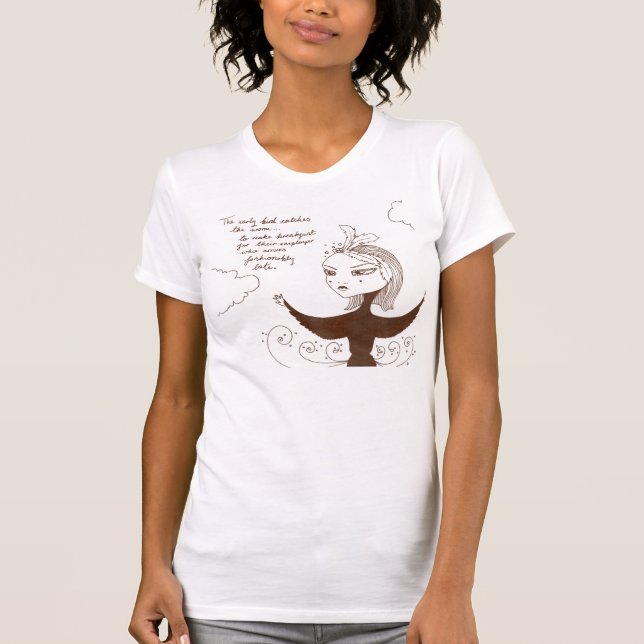 Camiseta o pássaro adiantado (Frente)