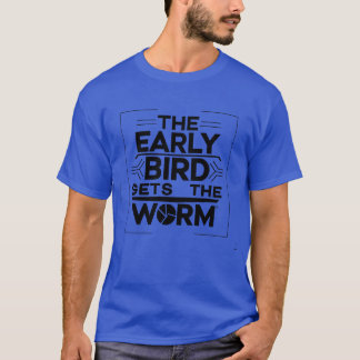 Camiseta O Pássaro Antecipado Engraçado a Sabedoria do Verm