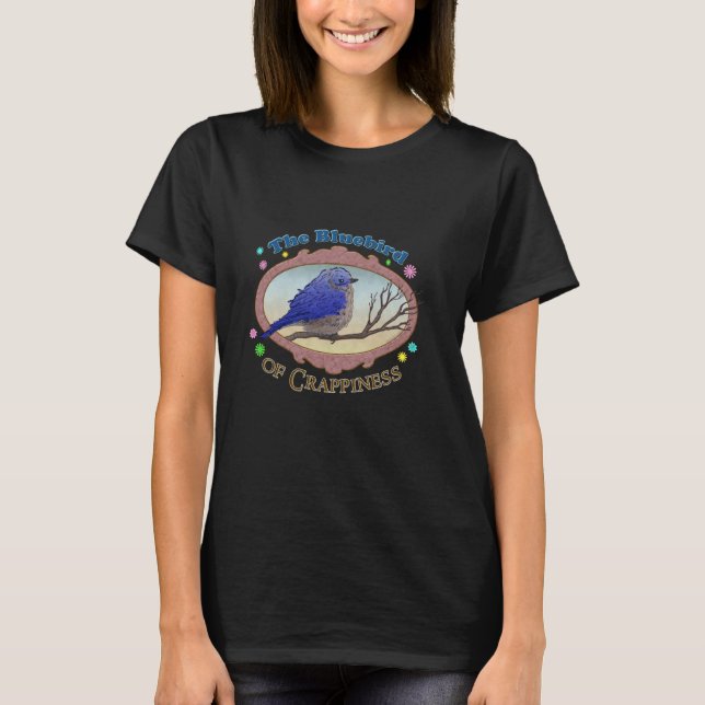 Camiseta O Pássaro Azul da Ruindade (Frente)