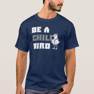 Camiseta O pássaro azul relaxado do Bronx, uma gaivota de d