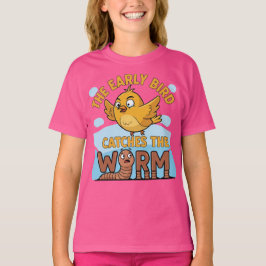 Camiseta O Pássaro Cedo Pega a Minhoca Engraçado