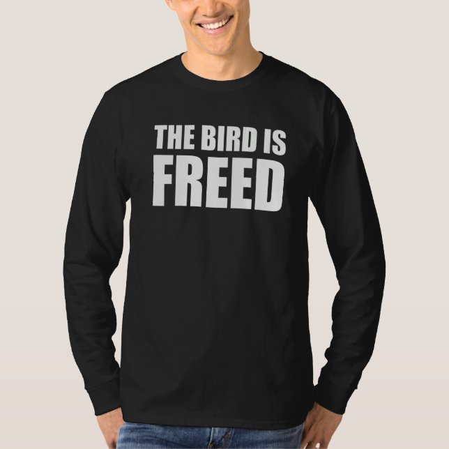 Camiseta O pássaro é libertado 3 (Frente)