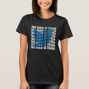 Camiseta O PÁSSARO É LIBERTADO Aprenda Reflita Siga em Fren