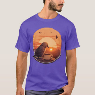 Camiseta O pássaro precisa de muitos amigos de café