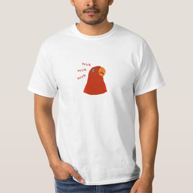 Camiseta O pássaro vermelho "GUMI" uwuewue... (Frente)