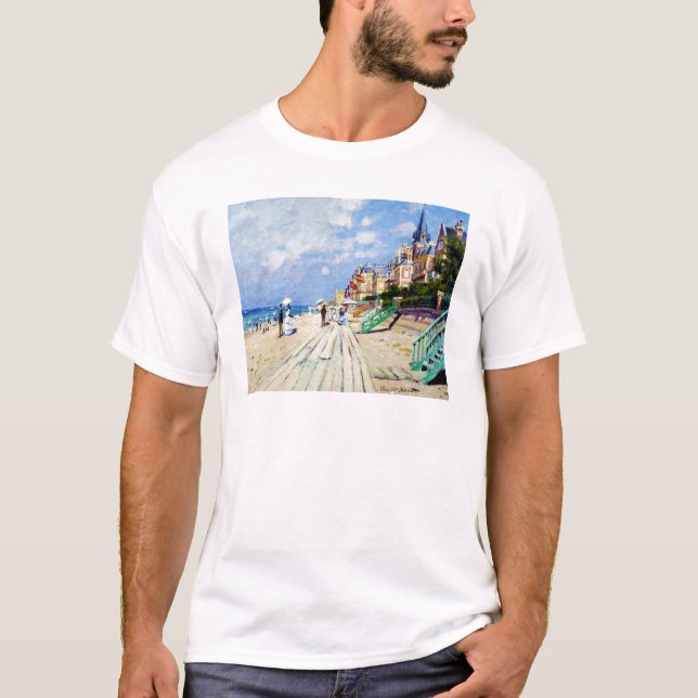 Camiseta O passeio à beira mar em Trouville Claude Monet (Frente)