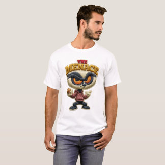 Camiseta O Patch de Bordado Engraçado Ameaça Arruaceiro