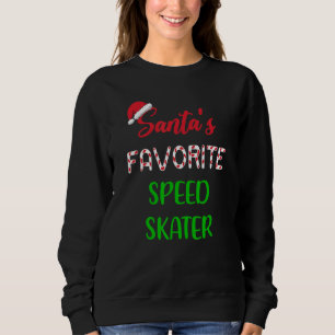 Camiseta O Patinador de Velocidade Favorito do Papai Noel