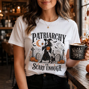 Camiseta O Patriarcado Já É Assustador Feminista Halloween
