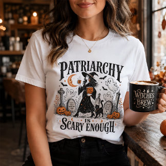 Camiseta O Patriarcado Já É Assustador Feminista Halloween