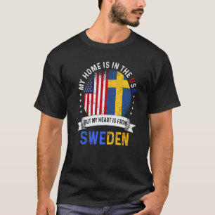 Camiseta O Patriot Heart sueco americano é da Suecia Flag