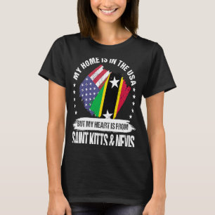 Camiseta O Patriota Americano Nevisiano Cristão fez crescer
