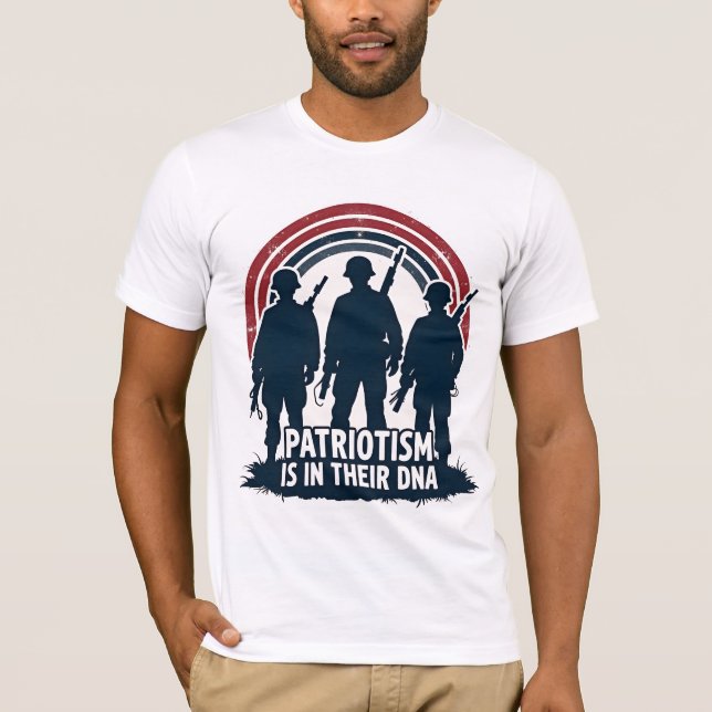 Camiseta O patriotismo está no seu DNA (Frente)