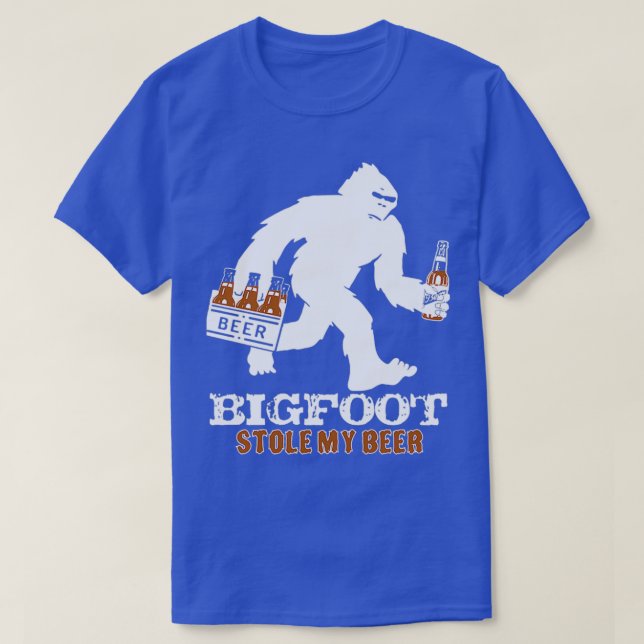 Camiseta o pau-pau roubou minha cerveja sasquatch yeti acam (Frente do Design)