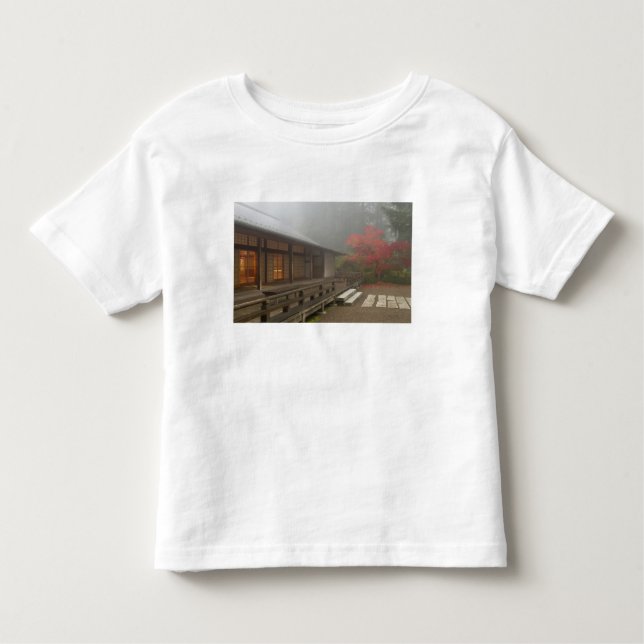 Camiseta O pavilhão no Jardim Japonês Portland (Frente)