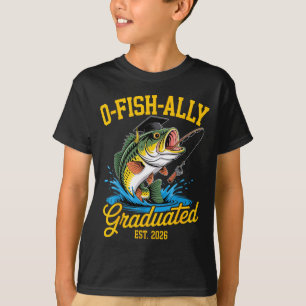 Camiseta O peixe ali se formou 2026 graduado em pesca piada