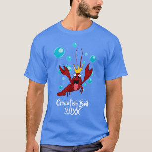 Camiseta O peixe-rastejante ferve com o rei da lagosta