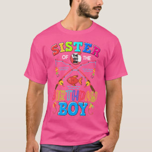 Camiseta Ó Peixe Uma Irmã De Aniversário Do Bo De Aniversár