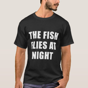 Camiseta O Peixe Voa A Preto Noturno