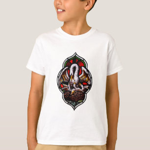 Camiseta O Pelicano como símbolo cristão