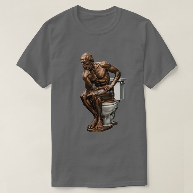Camiseta O Pensador Divertido  (Frente do Design)