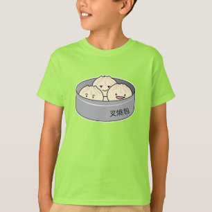 Camiseta O pequeno almoço chinês do dim sum do bolo da