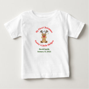 Camiseta O Pequeno Auxiliar dos Meus Primeiros Papais noeis