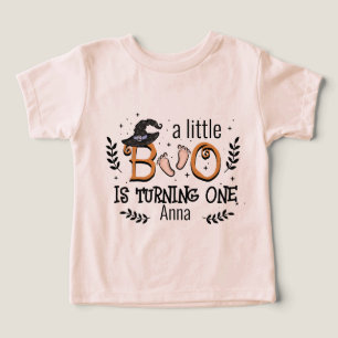 Camiseta o pequeno boo está virando um aniversário de 1 rua