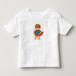 Camiseta O Pequeno Herói do pai - Design de Cartoon Super K